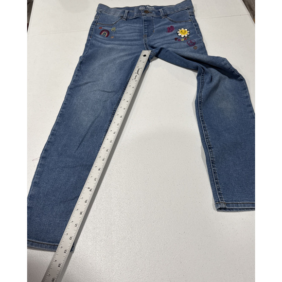 Wonder Nation Girls Fashion Embroidered Pull On Jeggings Sz L Plus (10-12) Blue - Picture 9 of 10